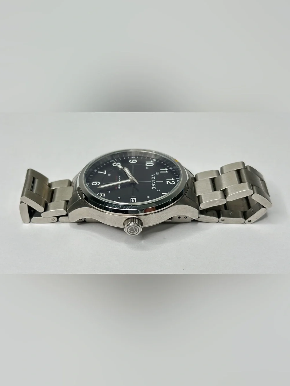 Voiage VG-2001 Men's Silver Stainless Steel Analog Dial Quartz Watch JMB47